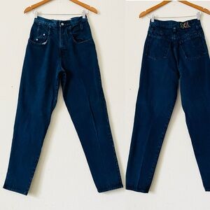 Vintage Steel SIZE 7 high rise dark blue mom jeans